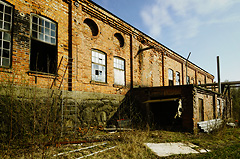 Backside, with garage