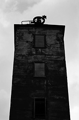 Stripa headframe sign (with pigeon)