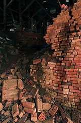 Brick ovens, crumbling