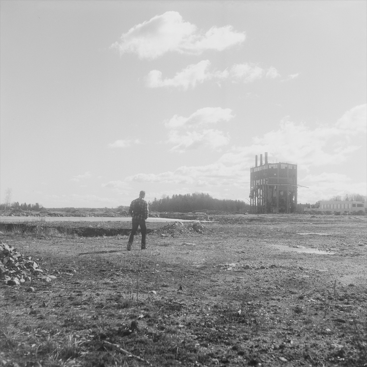 My good friend Pavel taking a look at the boiler house at Karlit. Karlholmsbruk, Uppland, Sweden. March 2019.