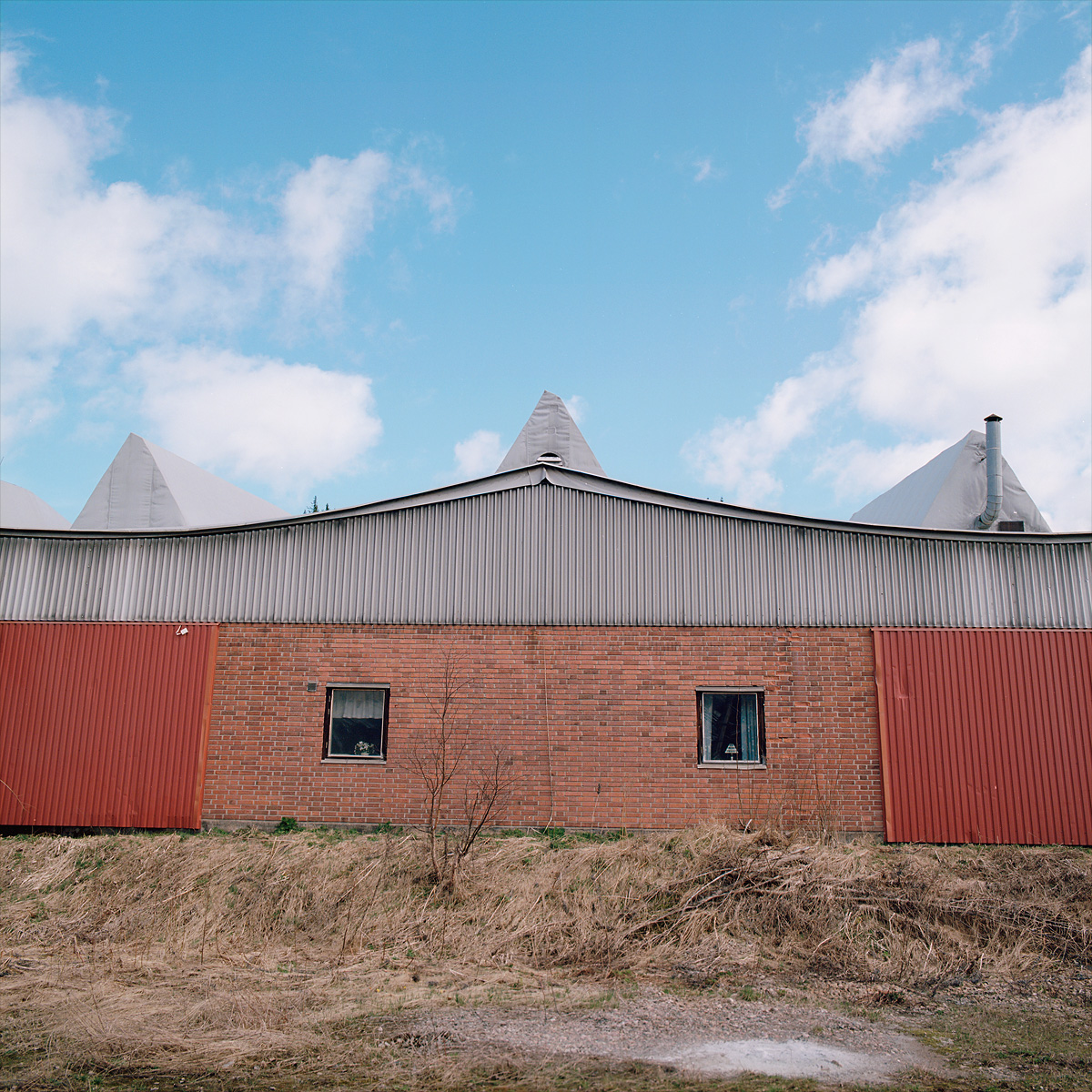 Corrugated symestrics at Lesjöfors bruk. Värmland, Sweden. April 2014.