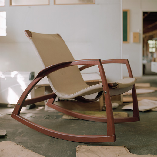 Rocking chair at Möbelfabriken. Southern Sweden. May 2012.