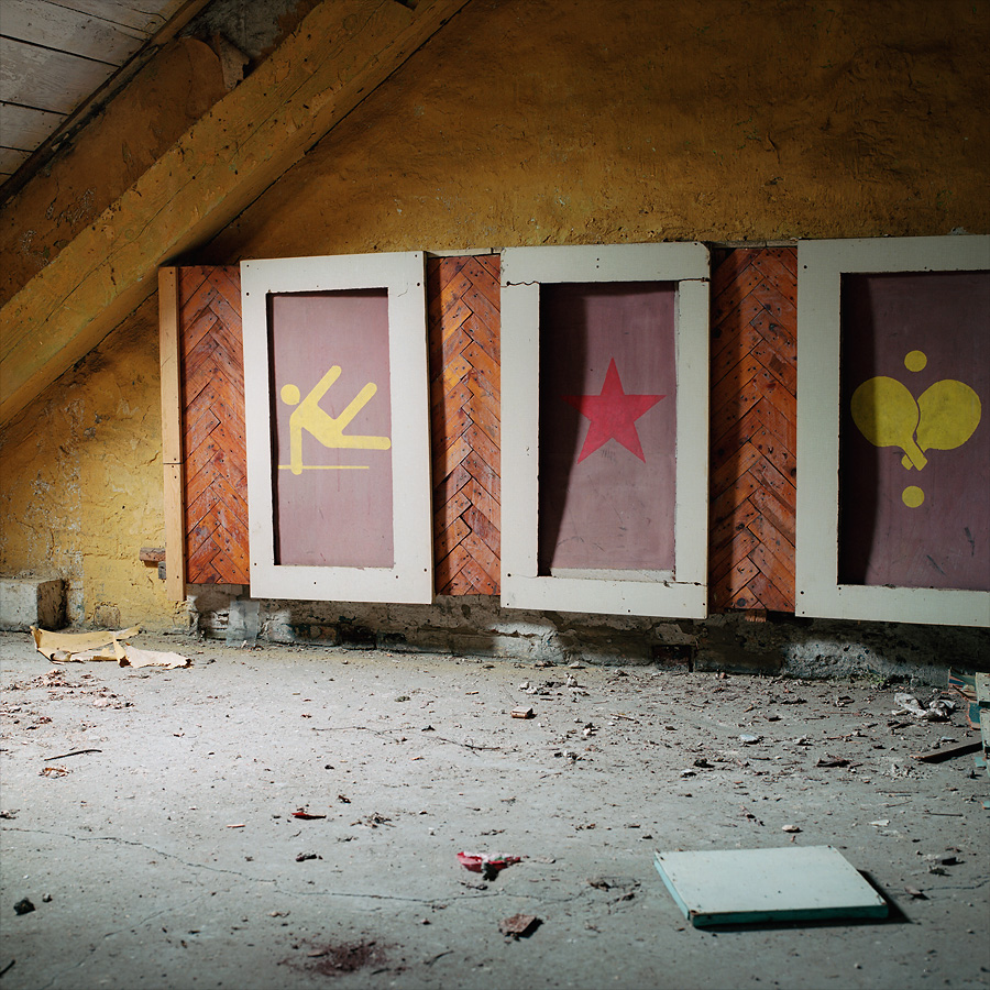 Jump the turnstiles, play ping pong, praise The Party at Soviet Military Base FZ. Former DDR, Germany. October 2013.