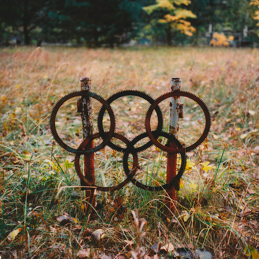The ever present Olympics were present at Soviet Military Base FZ. Former DDR, Germany. October 2013.