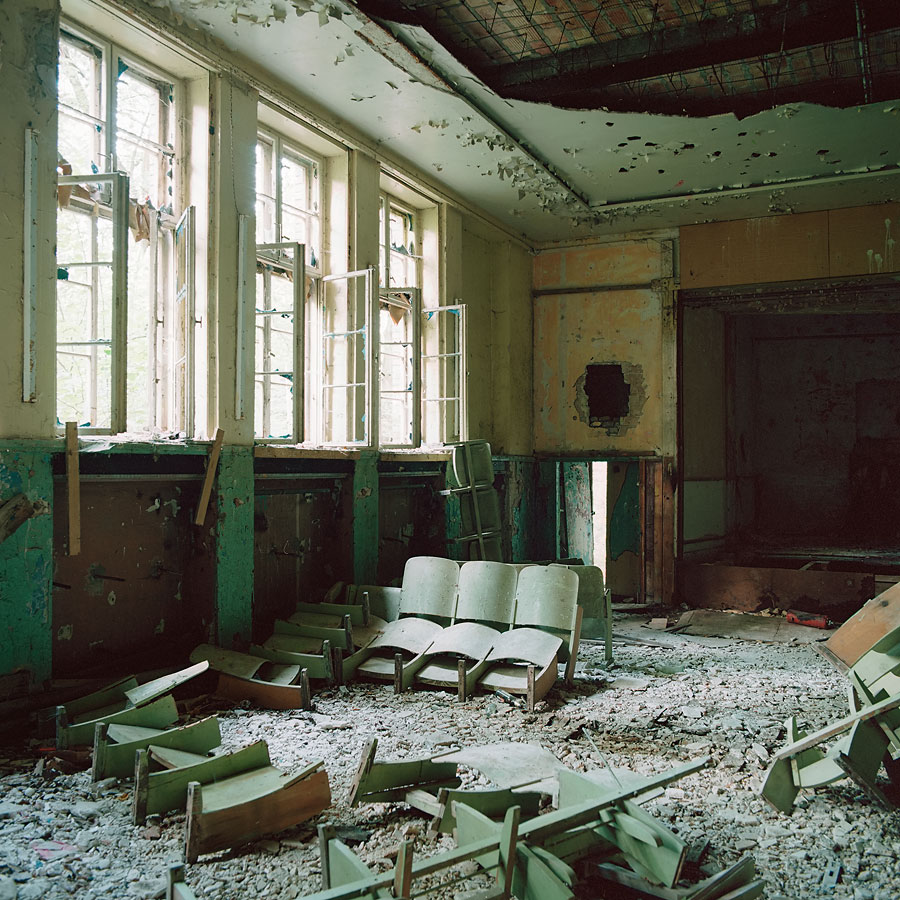 The social club theatre at Soviet Military Base SW. Former DDR, Germany. October 2014.