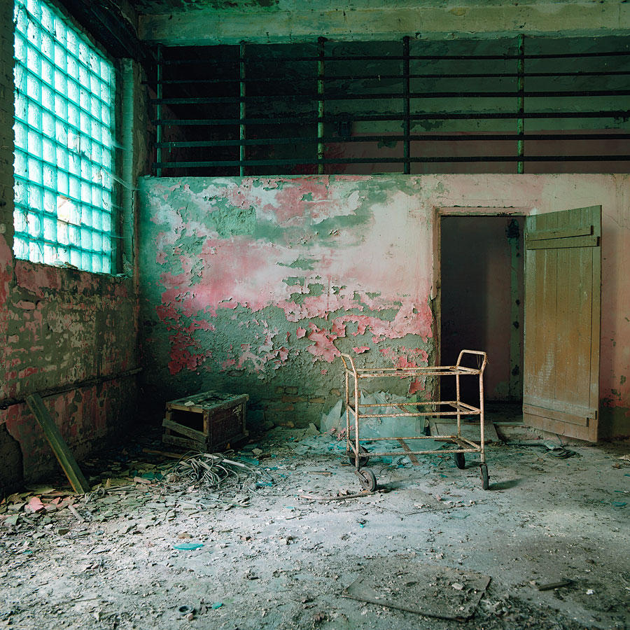 Gym backroom at Soviet Military Base SW. Former DDR, Germany. October 2014.